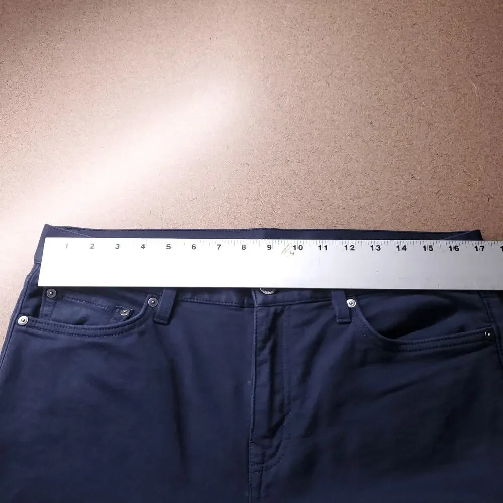 Banana Republic Slim Fit Traveller Pants Men 33x30 Navy Stretch Straight Comfort